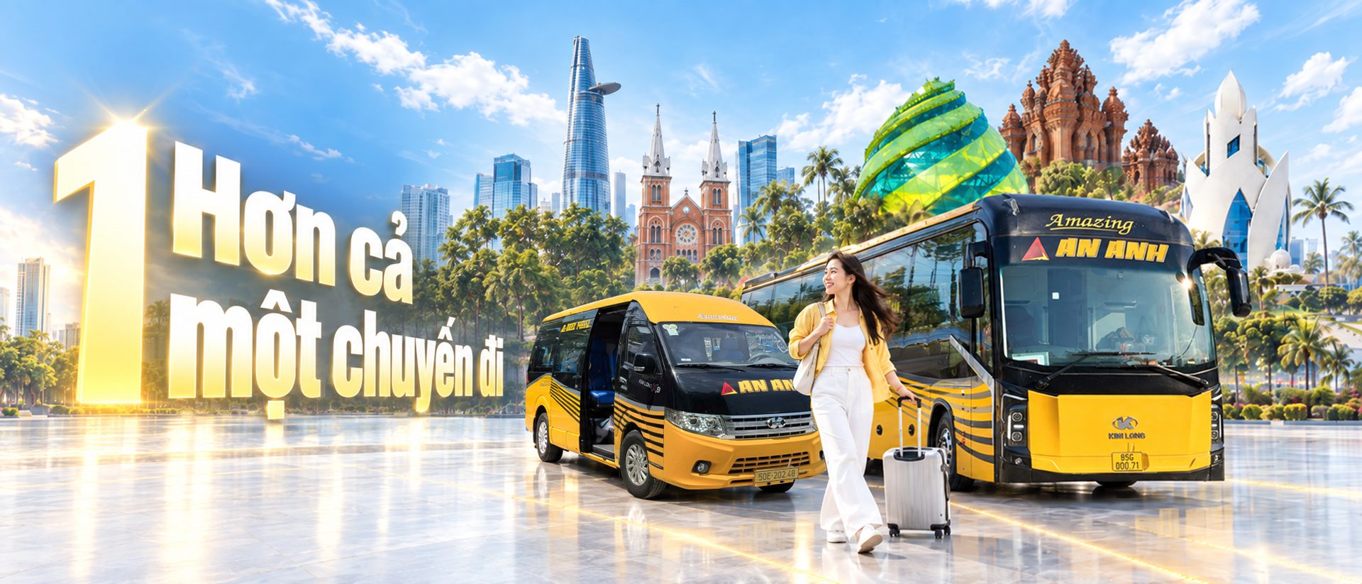 Xe limousine và xe trung chuyển An Anh trên tuyến TP.HCM – Đà Lạt – Phan Rang – Nha Trang